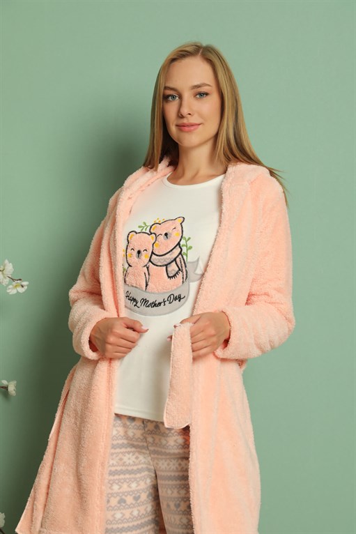 Akbeniz Welsoft Polar Kadın 3'lü Pijama Takımı 808003