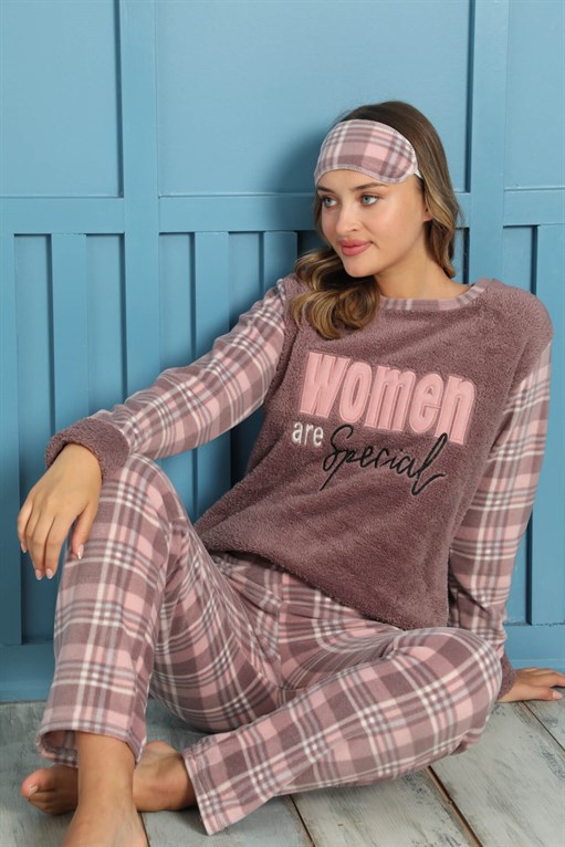 Akbeniz Welsoft Polar Kadın Pijama Takımı 8463