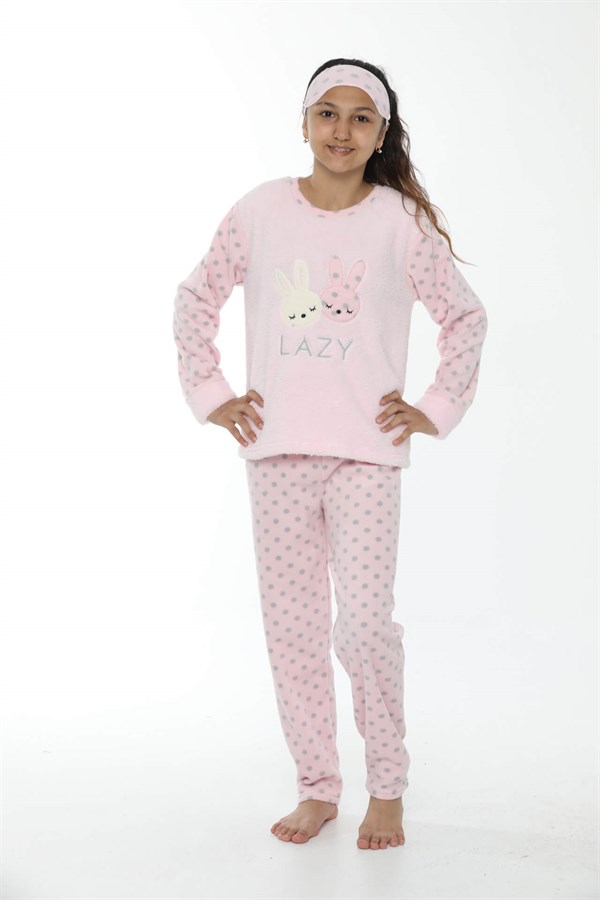 Akbeniz WelSoft Polar Kız Çocuk Pijama Takımı 4535