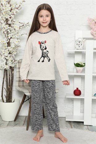 Akbeniz Çocuk Pamuk Uzun Kollu Pijama Takımı 4550