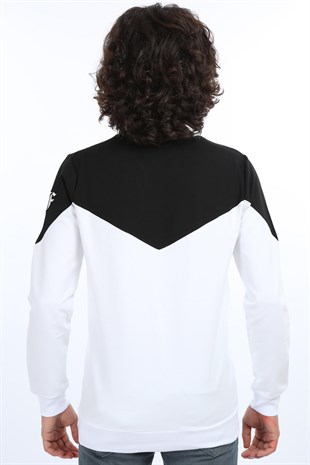 Akbeniz Erkek Siyah Beyaz Sweatshirt 2757