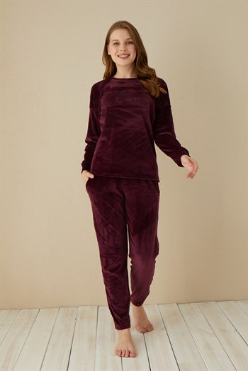 Akbeniz Kadın Kadife Pijama Takım 9053