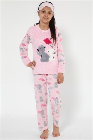 Akbeniz Well Soft Kız Çocuk Pijama Takımı 4523