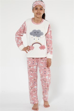 Akbeniz Well Soft Kız Çocuk Pijama Takımı 4524