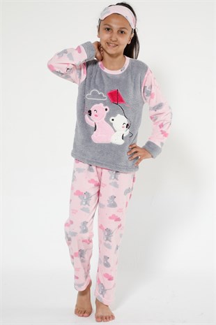 Akbeniz Well Soft Kız Çocuk Pijama Takımı 4522