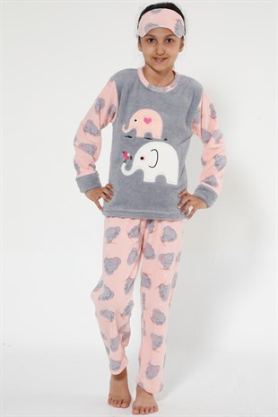 Akbeniz Well Soft Kız Çocuk Pijama Takımı 4527