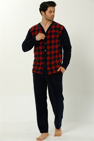 Akbeniz Well Soft Önden Düğmeli Erkek Pijama Takımı 66220