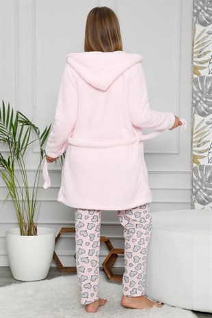 Akbeniz Welsoft Polar Kadın 3'lü Pijama Takımı 8106