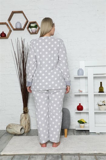 Akbeniz Welsoft Polar Kadın Büyük Beden Pijama Takımı 808017