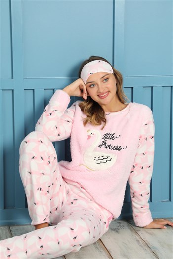 Akbeniz Welsoft Polar Kadın Pijama Takımı 8454