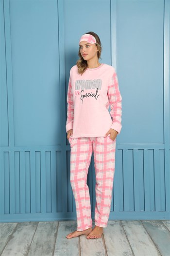 Akbeniz Welsoft Polar Kadın Pijama Takımı 8462