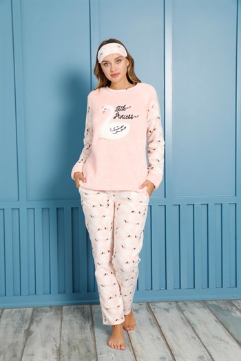 Akbeniz Welsoft Polar Kadın Pijama Takımı 8455
