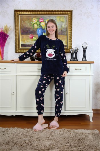 Akbeniz Welsoft Polar Kadın Pijama Takımı 8508