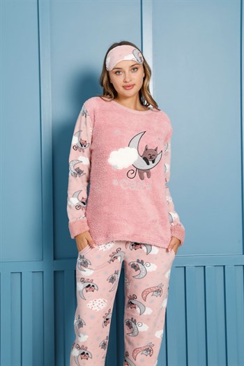 Akbeniz Welsoft Polar Kadın Pijama Takımı 8460