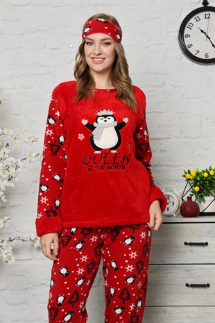 Akbeniz Welsoft Polar Kadın Pijama Takımı 8064
