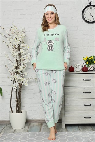 Akbeniz Welsoft Polar Kadın Pijama Takımı 8067