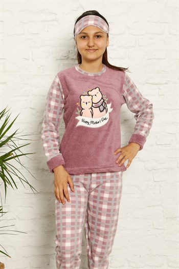Akbeniz WelSoft Polar Kız Çocuk Pijama Takımı 4587