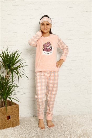 Akbeniz WelSoft Polar Kız Çocuk Pijama Takımı 4586