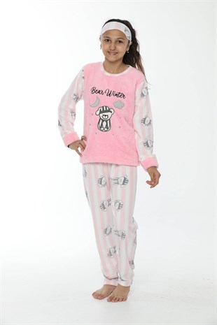Akbeniz WelSoft Polar Kız Çocuk Pijama Takımı 4532